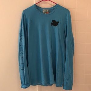 Blue freecity long sleeve size L